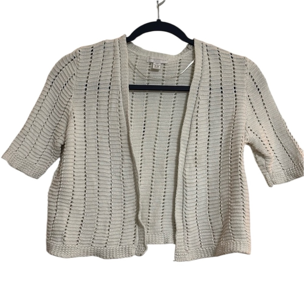 Charter Club White Bolero Vest Size Petite PP (Small)